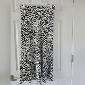RACHEL zoe Heart skirt in black and white Satin size M